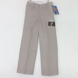NEW Dickies Classic Fit Straight Leg Flat Front Uniform Pants Boy's 4 Gray